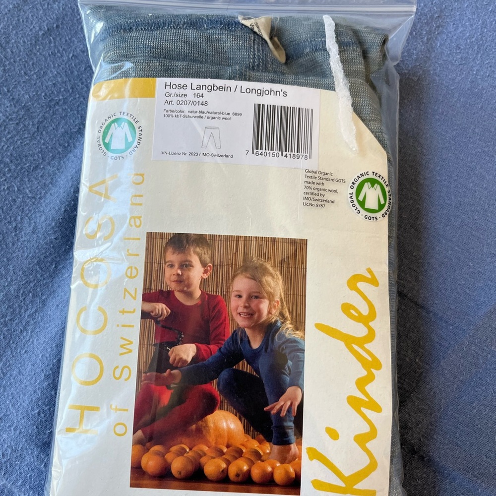 Bundle of Hocosa wool silk long underwear leggings size 164, women’s XS